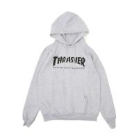 ราคา เสื้อขนแกะมีฮู้ดพิมพ์ลายโลโก้เปลวไฟเปลวไฟ Thrasher เวอร์ชั่นญี่ปุ่นชายและหญิง (20258317075)