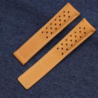 ราคา Original high quality Frosted สายนาฬิกาหนังแท้สำหรับ Tag Heuer Carrera Diving Monaco F1 Series Breathable Chain 22mm Men (19868803331)