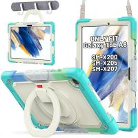 ราคา สำหรับ Galaxy Tab A8 2022กรณี10 5นิ้วเด็กกับผู้ถือดินสอ 360 หมุนมือจับ 3ชั้น Protctive พร้อมสายคล้องไหล่สำหรับ Samsung Tab A8 10 5 2022 Tab A7 Lite 8 7 2021 Tab A7 10 4 2020 Tab A 8 0 2019 (1550849364
