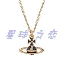 ราคา Vivienne Westwood เพชรเงิน Rivet Track Saturn สร้อยคอ NANA (19309256104)