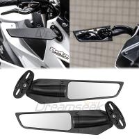 ราคา ลมหมุนครีบกระจกมองข้างกระจกมองหลังสำหรับ Yamaha Honda CBR650R สีดำสากลปรับกระจกมองหลังหมุนได้ (19612430112)