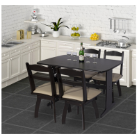 ราคา DELICATO ชุดโต๊ะอาหาร 4 ที่นั่ง AILEEN DE 4 120X75X75ซม (16697119235)