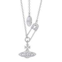 ราคา Vivienne Westwood เข็มกลัดเพชรทรงกลมแบบดาวเสาร์สีทอง NANASPACE VIVI สร้อยคอโซ่ไหปลาร้าเงินแบบย้อนยุคใหม่ (19309041817)