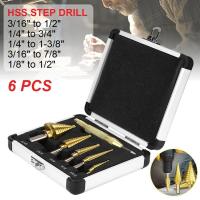 ราคา eyeplay ชุดดอกเจดีย์ 6 ตัวชุด STEP DRILL SET เจาะขยาย 6 pcs ดอกสว่านเจดีย์ ชุดดดอกสว่านเหล็กทรงกรวยเคลือบไทเทเนียม ดอกสว่าน (20858160075)