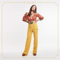 ราคา Kloset High Waisted Pants SS20 P013 กางเกงแฟชั่น กางเกงขายาว เสื้อผ้าแฟชั่น (9380997994)