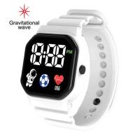 ราคา Gravitational Wave C3 12นาฬิกาอิเล็กทรอนิกส์เรืองแสงกันน้ำนาฬิกาดิจิตอลใส่ได้ทั้งผู้ชายและผู้หญิงหน้าปัด LED ทรงสี่เหลี่ยมสำหรับนักเรียนนาฬิกาอิเล็กทรอนิกส์ปรับได้ (13125190702)