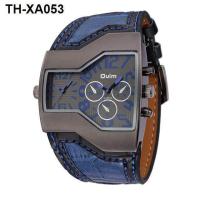 ราคา Oulm European radium personality creative watch mens compass four eye large dial retro hip hop life waterproof quartz (19587461438)