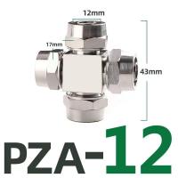 ราคา Pneumatic joint pipe joint gas pipe hose quick tightening joint PZA4 6 8 10 12 four way joint PTFE pipe join (18320831622)