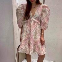 ราคา New dress เดรสผ้าพิมพ์ลายสไตล์โบฮีเมี่ยนTD374 (13245300160)