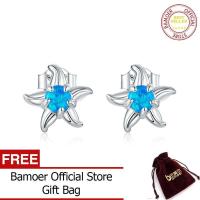 ราคา BAMOER ต่างหูสตั๊ดปลาดาวโอปอลสีฟ้าสำหรับผู้หญิงเครื่องประดับเงินแท้925สำหรับเด็กผู้หญิงของขวัญอุปกรณ์ชุบแพลตตินัม SCE886 (19900266234)