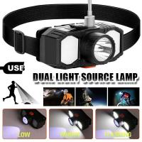 ราคา Stiup ไฟฉายคาดหัว LED COB แบบชาร์จ USBไฟหน้า3โหมดไฟฉายคาดศีรษะทำงานจำนวน1ชุด (19724884582)