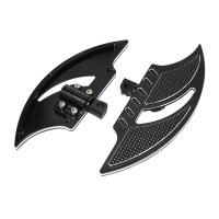 ราคา ที่พักเท้าด้านหลังที่พักเท้าสีดำ โครเมี่ยมสำหรับ Harley Touring Electra Glide Dyna Sportster XL883 XL1200 (21170708280)