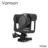 ราคา Vamson for Gopro Accessories Aluminum Metal Protective Housing Case CNC Frame Lens Cap Cover Filter for Gopro Hero 4 VP636 (10039733624)