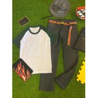 ราคา ชุดเซ็ตเสื้อทูโทนแขนสั้น กางเกงยีนส์สีมินไนท์ขากระบอก ชุดเสื้อทูโทนกางเกงยีนส์สไตล์วินเทจ สินค้าพร้อมจัดส่ง (15830511685)