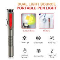 ราคา ในสต็อก Virwir Metal Pen Light Energizer Penlight LED Pocket Flashlight Small Stylus Doctor Flash Light With Clip ไฟฉายที่สมบูรณ์แบบสำหรับงานตรวจสอบซ่อมแบตเตอรี่ AAA รวมอยู่ด้วย (15669122666)