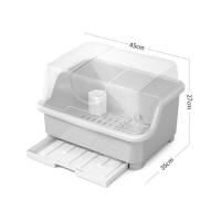 ราคา Hamilton store ชั้นวางชามครัวพร้อมฝาปิด ตู้พลาสติก ตะเกียบ กล่องเก็บช้อนส้อม ชั้นวางช้อนส้อม ชั้นวางของอเนกประสงค์แบบหยด (20277543259)