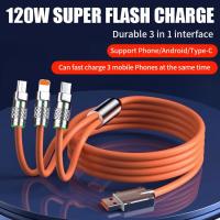 ราคา สายชาร์จ type c Micro USB สายชาจ typ c ชาร์จเร็ว หัวชาร์จ 120W หัวชาร์จเร็ว 240W สายชาร์จแท้ Quick Charge สาย 3 IN1Type C สำหรับ (20974233921)