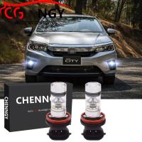 ราคา สำหรับฮอนด้าซิตี้2014 2015 2016 6000พันสีขาวโปรเจคเตอร์ LED ไฟตัดหมอกหลอดไฟชุดชุด2 (16341121206)