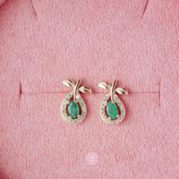 ราคา Rosenmarry ต่างหูติดหูมรกตแท้ พลอยดิบ ตัวเรือนเงินแท้925ชุบพิงค์โกวล พลอยแท้เสริมดวง ของขวัญ ต่างหูห่วง RE056 (20477523595)