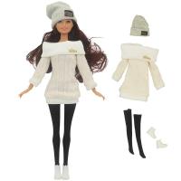 ราคา ชุดเสื้อผ้าแฟชั่นเสื้อถักสีครีมสำหรับตุ๊กตาบาร์บี้ชุดหมวก Sepatu untuk Barbie ตุ๊กตา1 6 (20112941343)