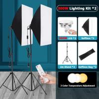 ราคา E27 LED Lamp สตูดิโอถ่ายภาพ ไฟต่อเนื่อง ไฟสตูดิโอ 60 80 85 300W Photo Studio Softbox Continuous Lighting with Stand Kits (18339765800)