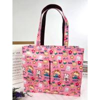 ราคา กระเป๋าผ้าเคลือบกันน้ำ A4 ทรงนอน สะพายไหล่ ขนาด 14 ใส่เอกสาร ใส่แฟ้มได้ จุมากๆ (19421479258)