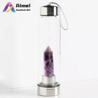 ราคา AIMEI ขวดน้ำดื่มคริสตัลธรรมชาติขวดคริสตัลบำบัดด้วยพลอยสีม่วง (14162850475)