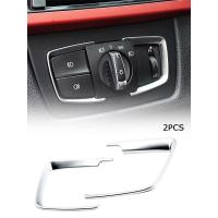ราคา MA 2Pcs ตกแต่งภายในรถกรอบสวิตช์ไฟหน้า Trim สติกเกอร์สำหรับ BMW M E34 E36 E60 E90 E46 E39 E70 F10 F20 F30 X5 X6 X1 M3 (8336877004)