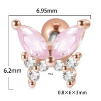 ราคา 1 Piece Chic Butterfly Tragus Earring Stud Helix Pinna Lobe Piercing 20Gauge Stainless Steel Barbell (19330932624)
