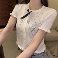 ราคา ? ? ? 3 รวม เสื้อสีขาว น่ารักๆ สไตล์เกาหลี งานผ้าฝ้าย คอตตอน แขนสั้น แขนยาว ฉลุลูกไม้ เสื้อขาว (17395348530)