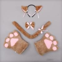 ราคา ถุงมือแมว ชุด 5 ชิ้น คอสเพลย์แมว หูแมว หางแมว อุ้งมือแมว น่ารัก (17596154522)