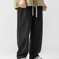 ราคา Suikone กางเกงลำลองแฟชั่นของผู้ชายกางเกงขาตรงทรงหลวมกางเกงขาม้ากางเกงชิโน (21243341303)