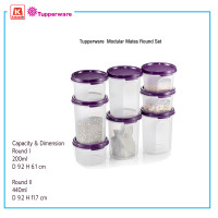 ราคา เซ็ตภาชนะบรรจุอาหาร Tupperware Modular Mates Round Set ราคาต่อ 1เซ็ต (21152061294)