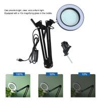 ราคา โคมไฟตั้งโต๊ะแบบขยาย โคมไฟแว่นขยายแบบ LED ประหยัดพลังงาน 10 เท่าสำหรับการอ่าน (21024509619)