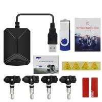 ราคา USB Android TPMS Car Tire Pressure Monitor with 4 External Sensors 116 psi Monitoring Alarm System 5V Wireless Transmission TPMS (11702232147)