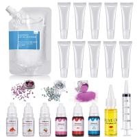 ราคา DIY Lip Gloss Kit Moisturizing Clear Lip Gloss Base Gel 100ml with Lipgloss Tube Pigment Powder Glitter Flavor Essence Flavoring (10389871905)