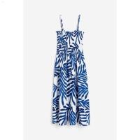 ราคา HM Womens Clothing 2023 Summer New Product Mid Length Jersey Slightly Flared Upper Body Pleated Suspender Dress 1154667 (20650432058)