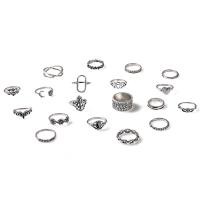 ราคา ชุดแหวนดอกบัวหัวใจแบบวินเทจชุดแหวนข้อนิ้วเงินเคลือบแหวนสวมข้อนิ้วของขวัญเครื่องประดับเพื่อความสวยงาม (20607461288)