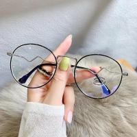 ราคา แว่นสายตาสั้นกันแสงสีฟ้า HD ยืดหยุ่น0ถึง600สำหรับผู้ชายและผู้หญิงกรอบทรงกลมโลหะแว่นตาแฟชั่นแสงสั้นหลากสีน้ำหนักเบาเกรด (21031218092)