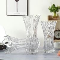 ราคา MUJI High end Thickened Aggravated Crystal Glass Vase Lead free Simple Creative Living Room Rich Bamboo Lily Flower Arrangement Ornament Vase (19817303161)