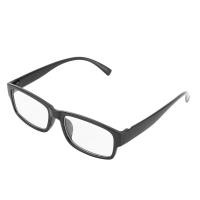 ราคา Black Rectangle Plastic Frame Clear Lens Glasses (19259281564)