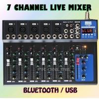 ราคา music audio sound สินค้าใหม่ มิกเซอร์ รุ่น MKC F 07BT มิกซ์เซอร์ 7 แชลแนล Mixers Audio Interfaces มิกเซอร์ ออดิโอ อินเตอร์เฟส Mixer 7 Channel รองรับบลูทูธ USB MP3 (586990806)