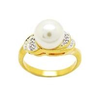 ราคา แหวนไข่มุก ไข่มุกเพชร แหวนมุก 8 มิล ประดับเพชร แหวนชุบทอง 24k ชุบทอง ชุบทองแท้ บริการเก็บเงินปลายทาง (16005979373)