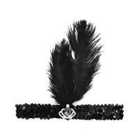 ราคา Headpiece Bulu งานพรอม1920S ที่คาดผมขนนกสำหรับวันฮาโลวีนเครื่องประดับผมสีดำพลอยเครื่องประดับผมงานปาร์ตี้1920S เครื่องประดับมงกุฎ Headpiece Bulu เครื่องประดับผมแบบยืดหยุ่นผ้าคาดศีรษะขนนกสำหรับปาร์ตี้พล