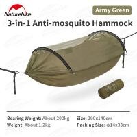 ราคา Naturehike FLYING BOAT 02 Camping Single Hammock 1 2Kg Ultralight 3 In 1 Anti Mosquito Hammock 290X140Cm Outdoor Travel Swing (20439784964)