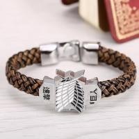 ราคา Attack On Titan Charm celet Shingeki No Kyojin Cosplay Uni Leather celets New Fashion Anime Christmas Gift LCF (16555366323)