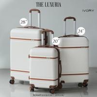 ราคา Pology กระเป๋าเดินทางล้อลาก รุ่น The Luxuria S01 ขนาด 20 24 28 นิ้ว วัสดุ PC คาดด้วยสายหนัง สวยเรียบหรู รุ่นพรีเมี่ยม (20362113530)
