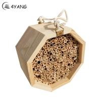 ราคา บ้านผึ้งที่กำบังโรงแรมไม้ธรรมชาติกล่องรังแมลงไม้สำหรับสวนและหลาดึงดูดผึ้งเต่าทองผีเสื้อผึ้งป่าวงกลมสัตว์อื่นๆ (11288523755)