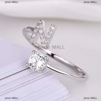 ราคา pime MALL แหวนเพชรเทียม26ตัวอักษรปรับได้แหวนแฟชั่นใหม่แหวนเปิดตัวอักษร A Z สำหรับผู้หญิงของขวัญเครื่องประดับที่มีเสน่ห์ (20302935489)