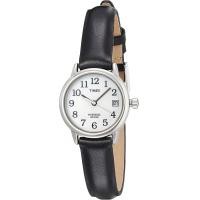 ราคา Timex Womens T2H331 Indiglo Leather Strap Watch Black Silver Tone White (17139430398)